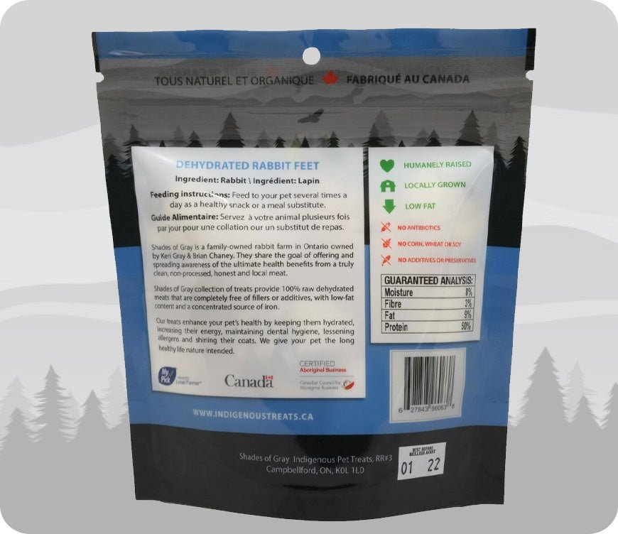 Pet Treats - Dehydrated Rabbit Feet