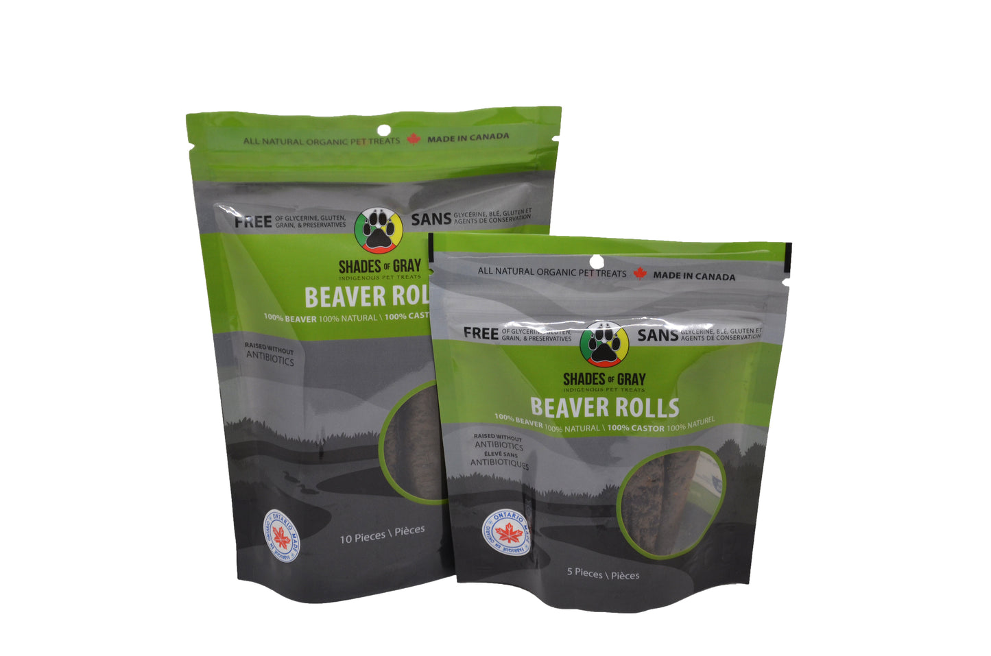 Beaver Roll Pet Treats made with organic all natural 100% beaver meat, for your cats and dogs. Free of Glycerine, Gluten, Grain & Preservatives.