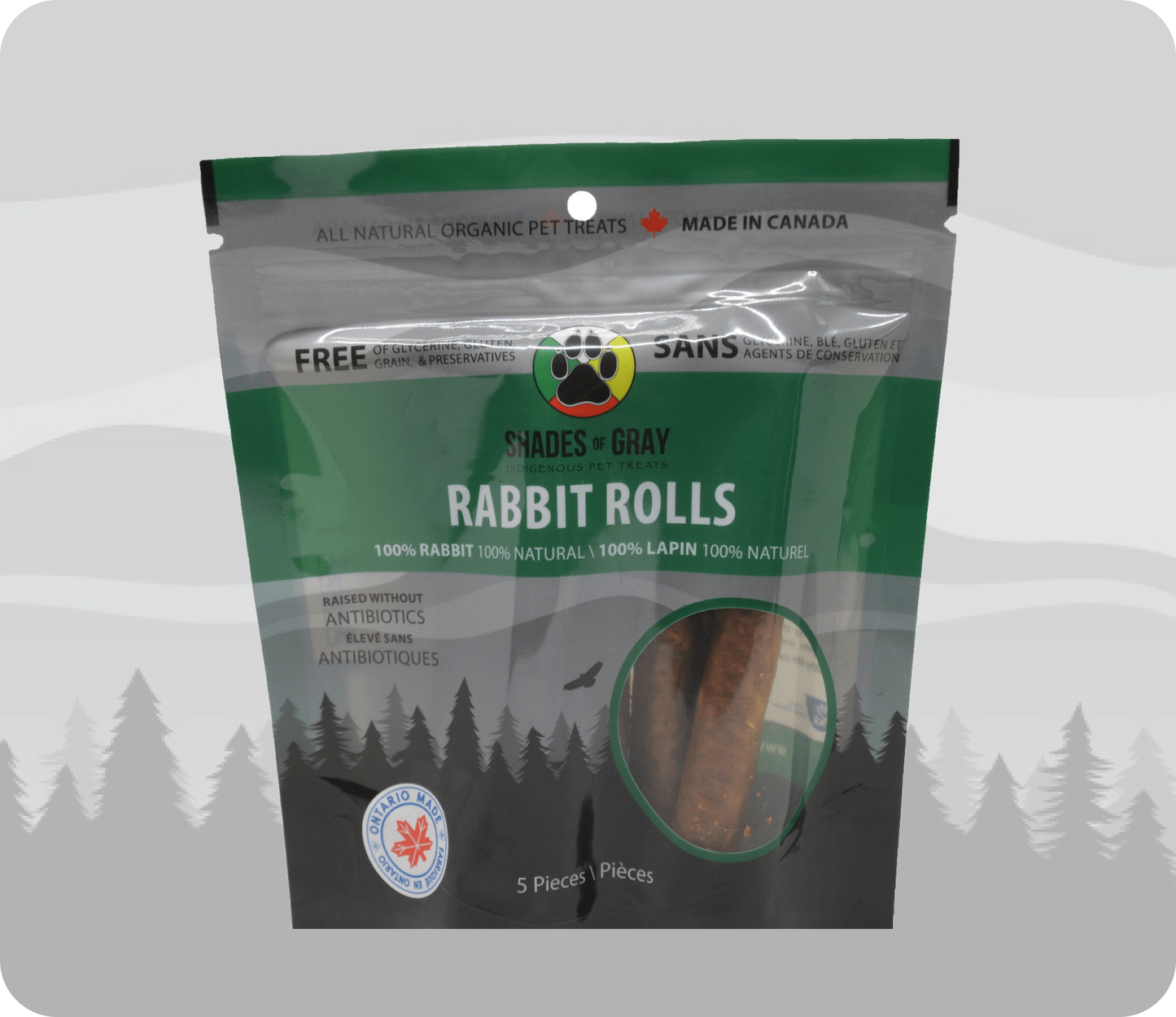 Rabbit Roll Pet Treats made with organic all natural 100% Rabbit, for your cats and dogs. Free of Glycerine, Gluten, Grain & Preservatives.