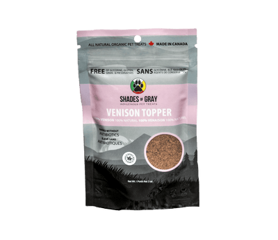 Shades of Gray Venison Topper pouch showing ground venison through the window